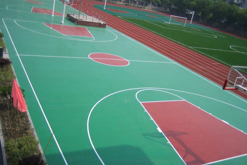 操场球场耐候型聚氨酯涂装地坪